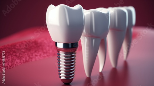 Close-Up View of Dental Implant.