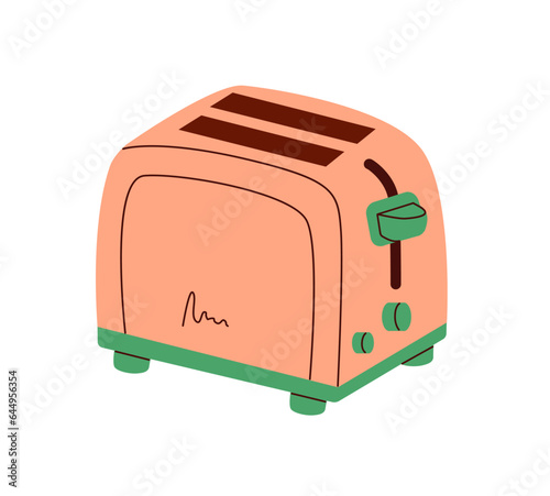 Toaster, kitchen tool. Domestic heat equipment, device.