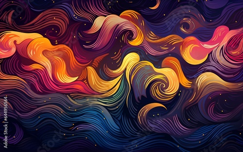 Colorful abstract background with wavy pattern
