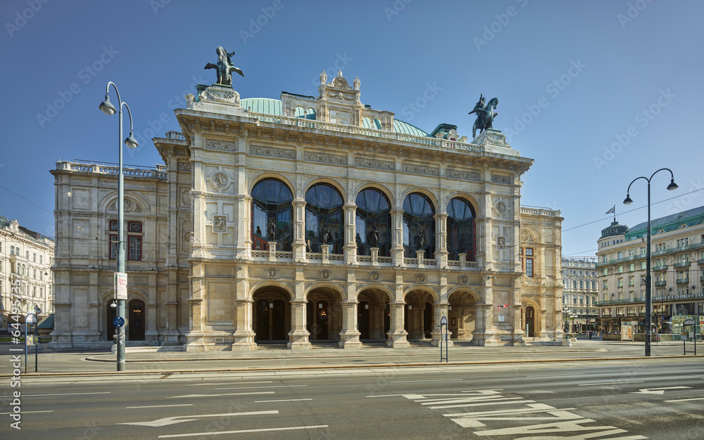 Wiener Staatsoper vom Opernring, 1. Bezirk Innere Stadt, Wien, Österreich