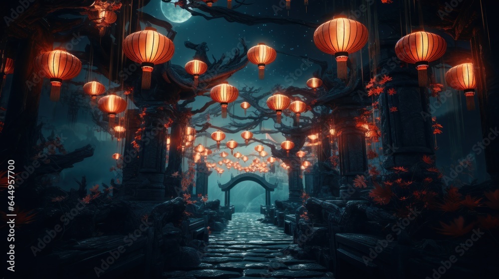 Chinese lantern festival wallpaper design Chinese lantern festival wallpaper design
