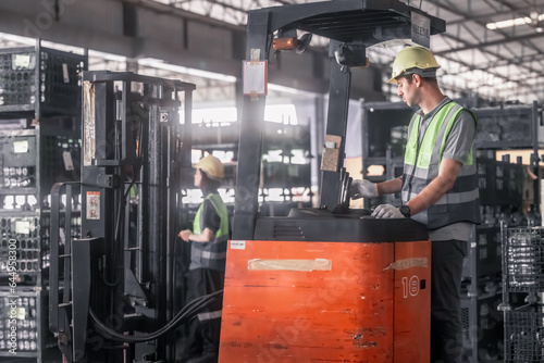 Warehouse forklift operator moves, stores merchandise, stays in touch with team, boss via radio