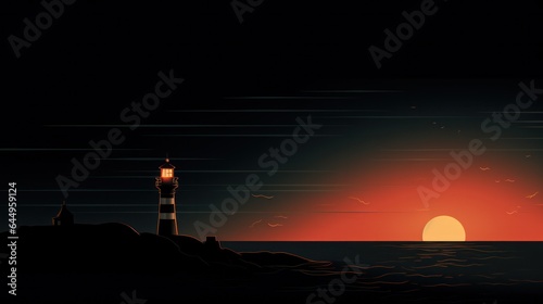 design template of lighthouse © Left
