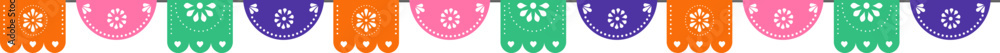 Traditional Mexican papel picado flags garland Traditional Mexican papel picado flags garland