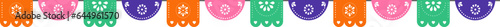 Traditional Mexican papel picado flags garland 