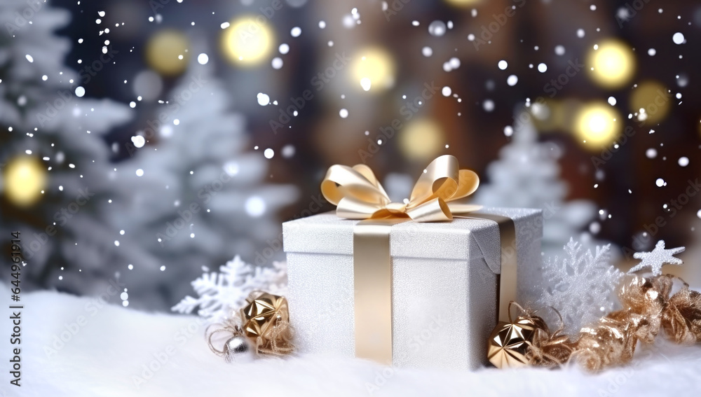 Gift wrapping, Christmas and New Year holidays. AI Generated