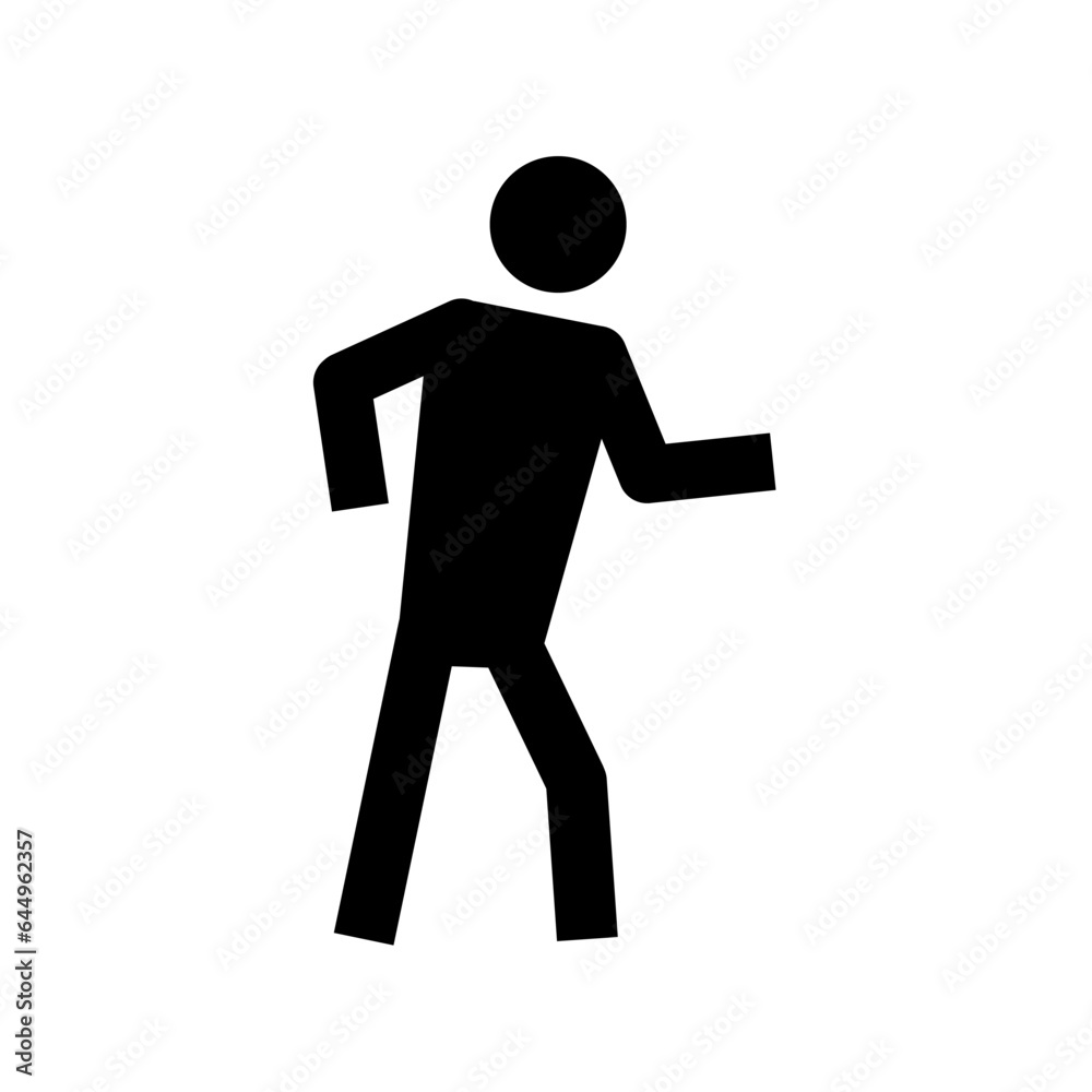The icon of a walking person. EPS 10