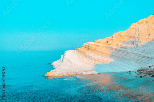 Bild auf Leinwand The white cliff Scala dei Turchi in Sicily, Agrigento