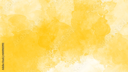  watercolor yellow background. The color splashing on the paper stone texture. Watercolor, ink vector background collection with white, brown, orange, yellow beige for cover. 