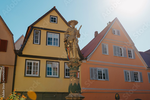 Old national German town house in Bietigheim-Bissingen, Baden-Wuerttemberg, Germany, Europe. Old Town is full of colorful and well preserved buildings.