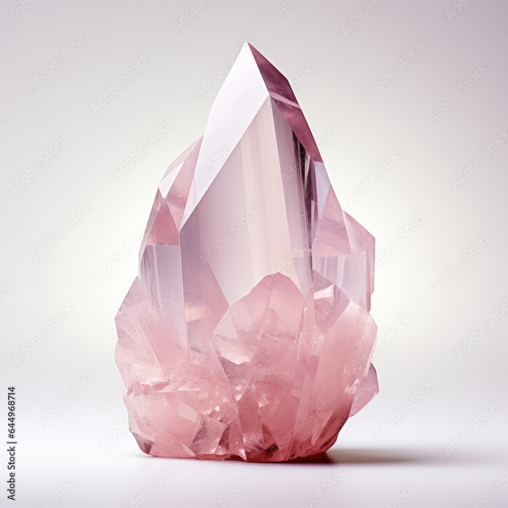 Boho Quartz Crystal Formation isolated on white Boho Quartz Crystal Formation isolated on white