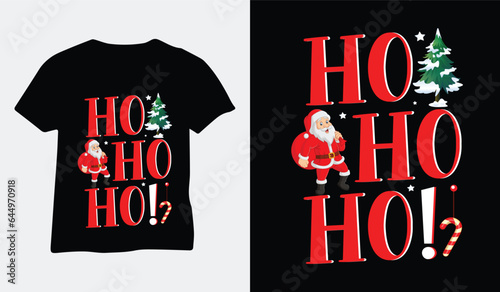 ho ho ho christmas vector t-shirt template
