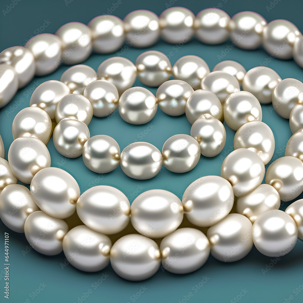 pearl necklace on white background pearl necklace on white background