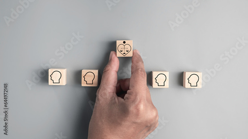 Tableau sur toile Business ethical human mind or justice, honesty, integrity, governance