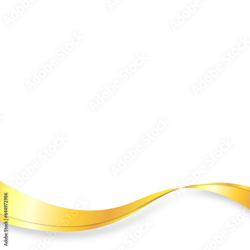 Gold and white abstract line border frame on a transparent layer