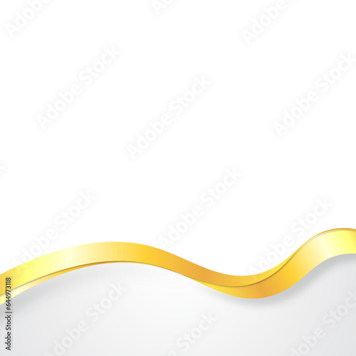 Gold and white abstract line border frame on a transparent layer