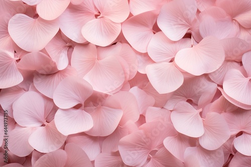 heart-shaped petals in soft pink shade. Generative AI © Tristan