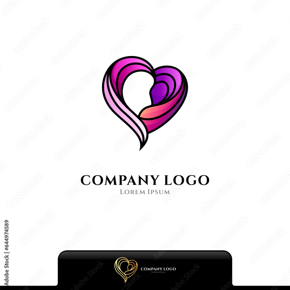 Love beauty logo design template