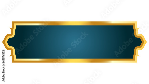 Set of luxury golden arabic islamic banner title frame text box mosque transparent background clipart