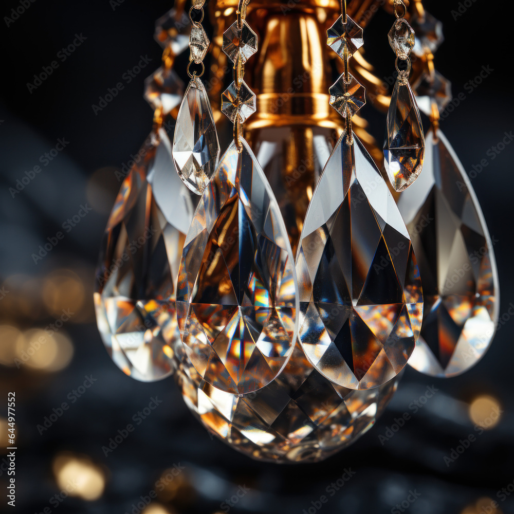  Close-up of a elegant professional chandelier 
