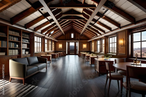 Attic inside a building portrayed in