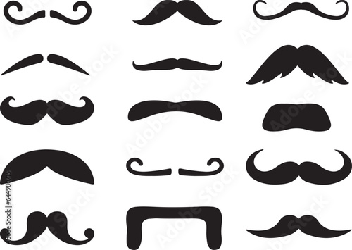 Moustache Silhouette Vector Pack