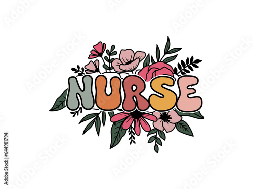 Nurse Groovy Sublimation Shirt Design