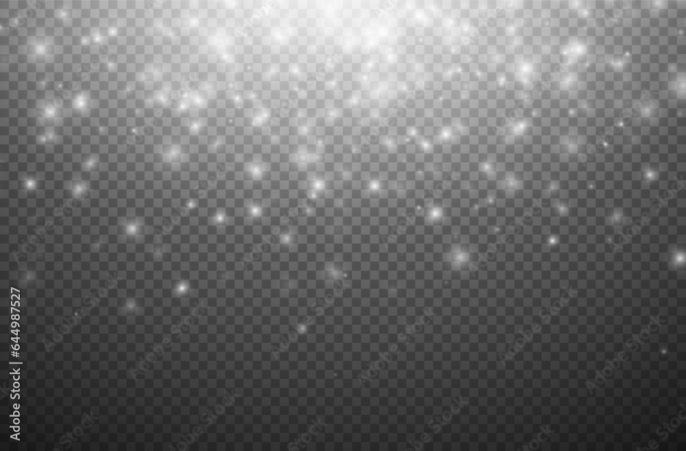 Stardust. Christmas glowing dust background. Light effect of white stars and sparks. Sparkling elements on a transparent background. Vector EPS 10. Stardust. Christmas glowing dust background. Light effect of white stars and sparks. Sparkling elements on a transparent background. Vector EPS 10.