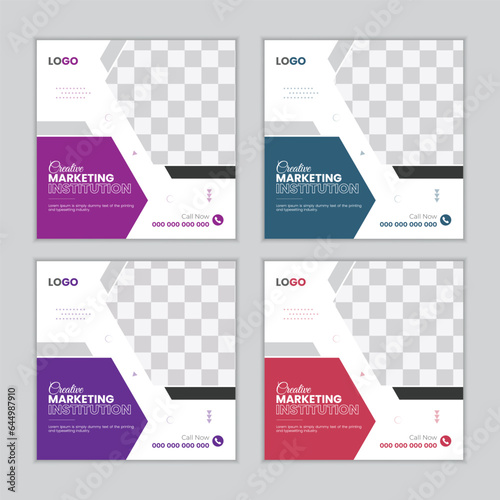  Vector corporate business social media post design and instagram post template