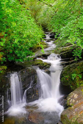 Torc waterfall in the famous Killarney national park  Kerry County  Ireland  Europe