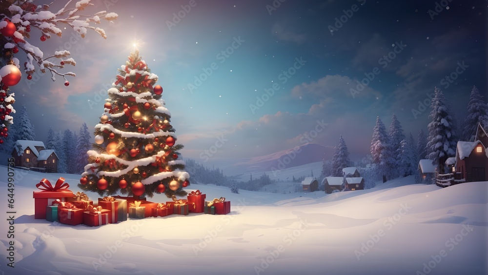 Naklejka premium Christmas background