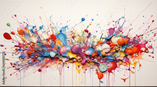 background with colorful splashes