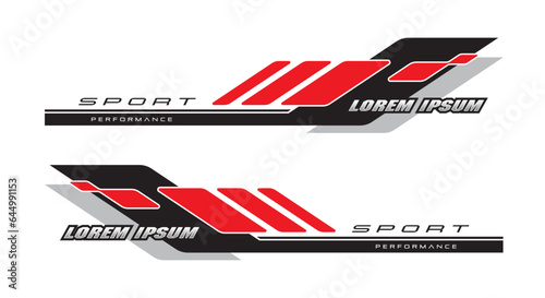 Wrap Design For Car vectors. Sports stripes, car stickers black color. Racing decals for tuning_20230907