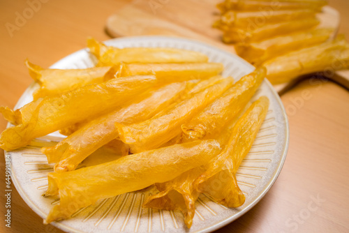 Dried fish maw close up