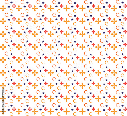 textile design with abstract illustration