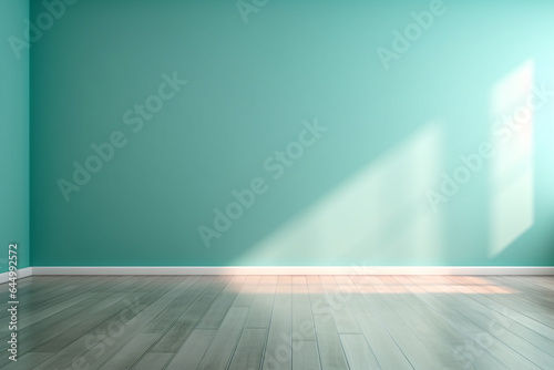 Blank light green gradient background for product display. green backdrop or empty studio with room floor. copy space