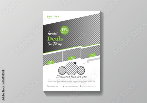 Free vector restaurant flyer template - special deals on Friday