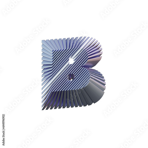 Bold Turbine Abstract 3D Alphabet or Lettering