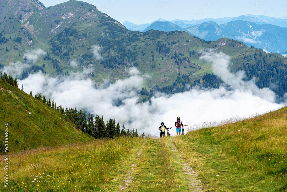 hiker in the mountains