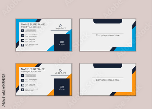 Business card design template. Clean professional business card template. Modern Creative And Clean Business Card Design Template.