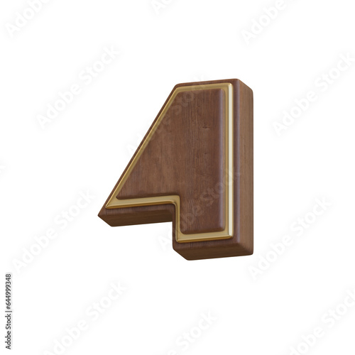 Art deco Wooden Decoration 3D Alphabet or Lettering