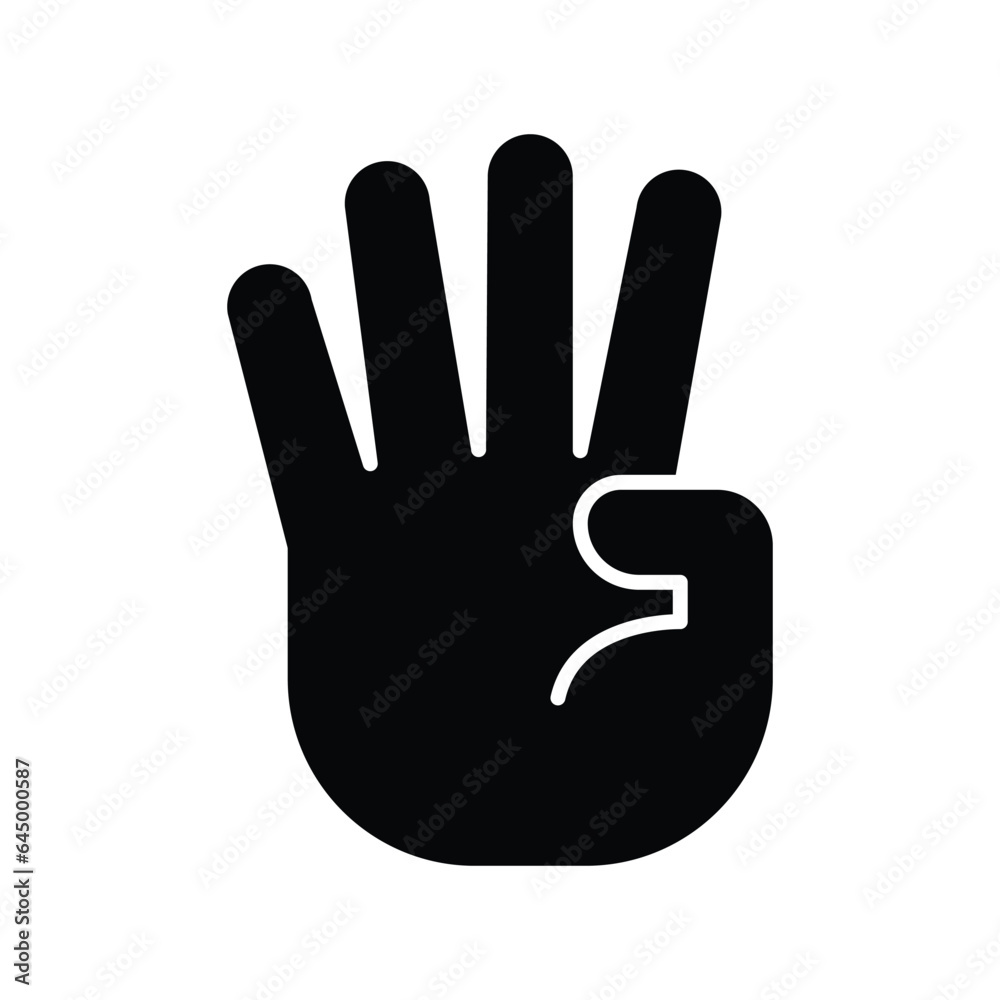 Obraz premium Hand icon vector on trendy design