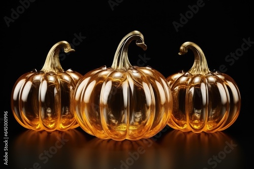 Glass Pumpkin. Crystal Clear Haunting, Glass & Acrylic Halloween Pumpkin