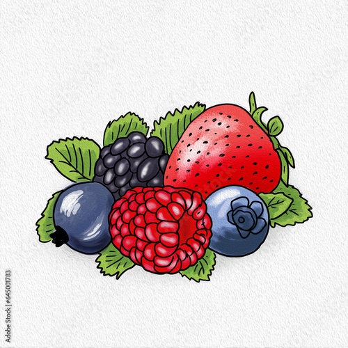 strawberry and blackberry