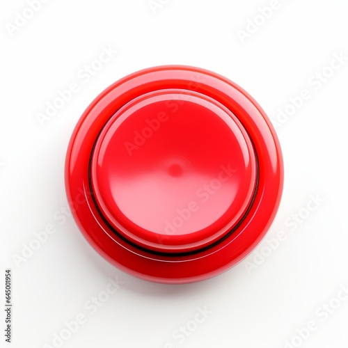 Red button isolated on a white