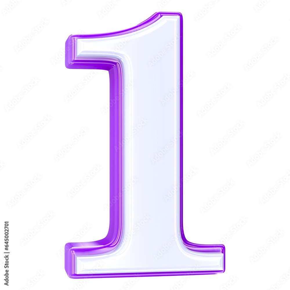 3d number made of splashes