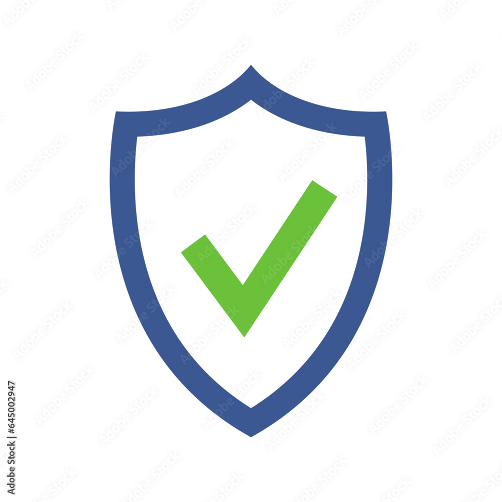 security shield with check mark icon security shield with check mark icon