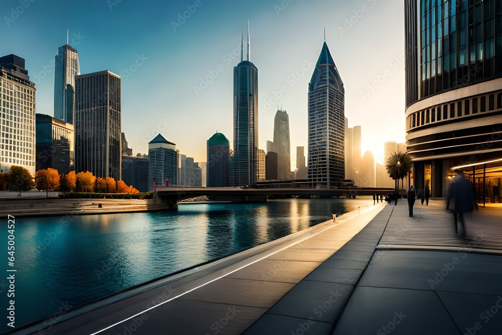 Obraz premium city skyline