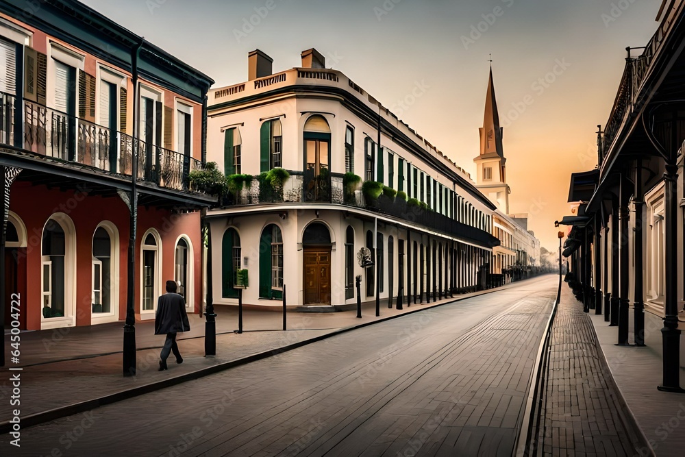 Fototapeta premium street in the town country