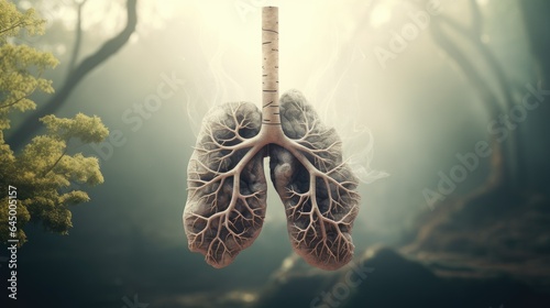 A picture of a human lung with the word lung on it